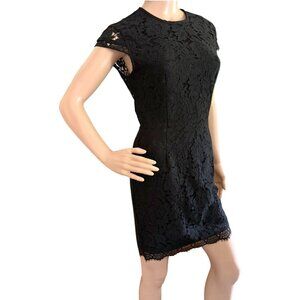 Black Lace Open Back Dress About Us Size S Womens Elegant Formal Partywear